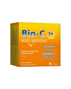 VITAMINA C EFERVESCENTE BIO-C SABOR LARANJA 30 COMPRIMIDOS